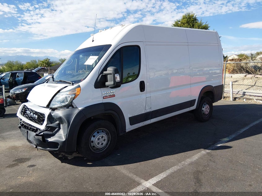 2019 Ram Promaster 1500 High Roof 136 Wb, Front End, IAAI, VIN 3C6TRVBG8KE562434 — photo 2