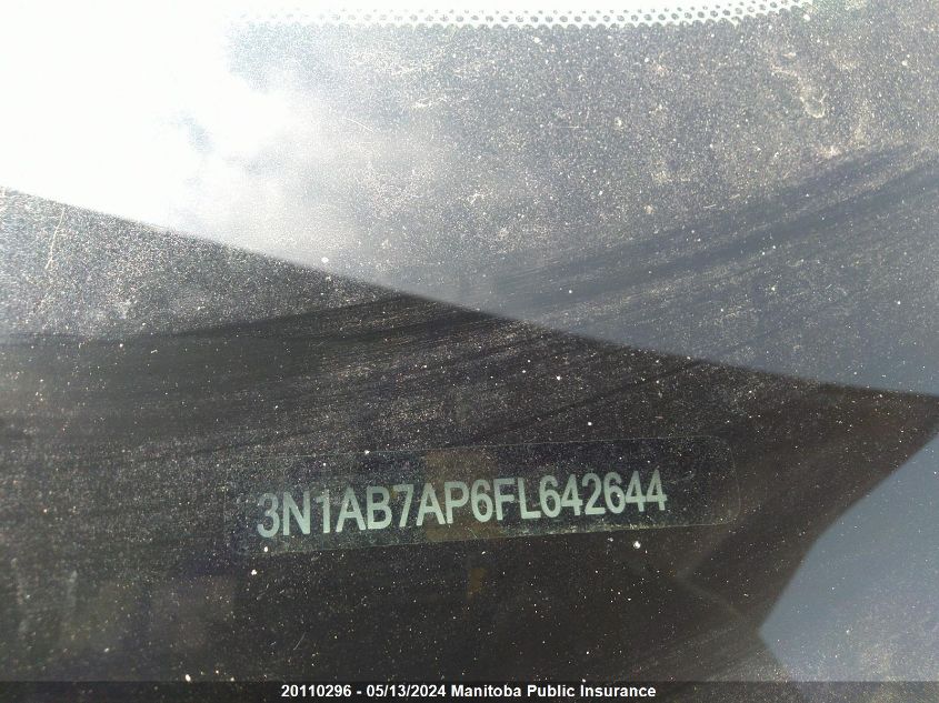 2015 Nissan Sentra 1.8 Sr VIN: 3N1AB7AP6FL642644 Lot: 20110296