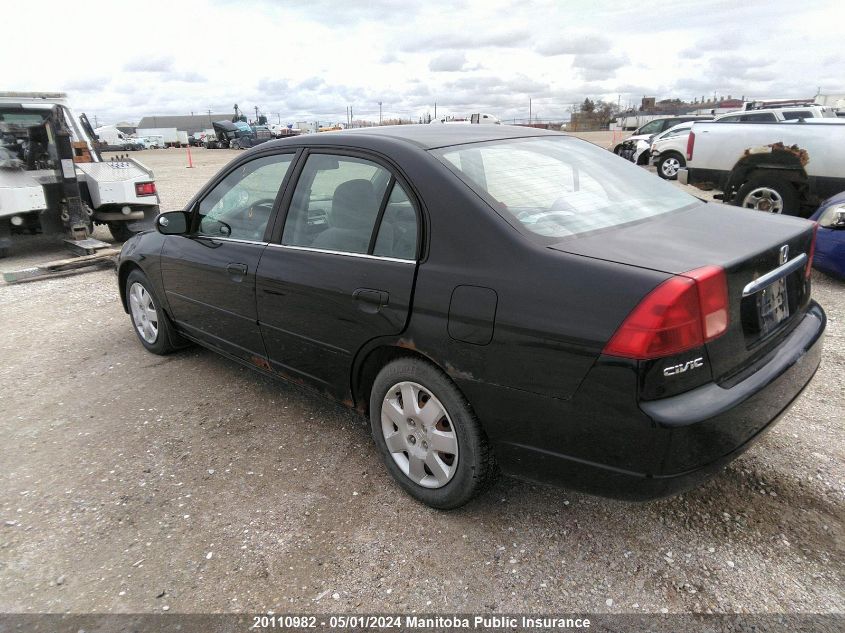 2002 Honda Civic Lx VIN: 2HGES16832H946452 Lot: 20110982