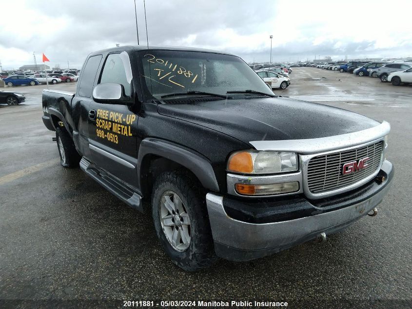 2000 GMC Sierra 1500 Sle Ext Cab VIN: 1GTEK19V1YE417842 Lot: 20111881