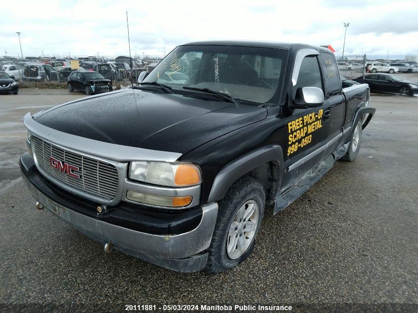 2000 GMC Sierra 1500 Sle Ext Cab VIN: 1GTEK19V1YE417842 Lot: 20111881