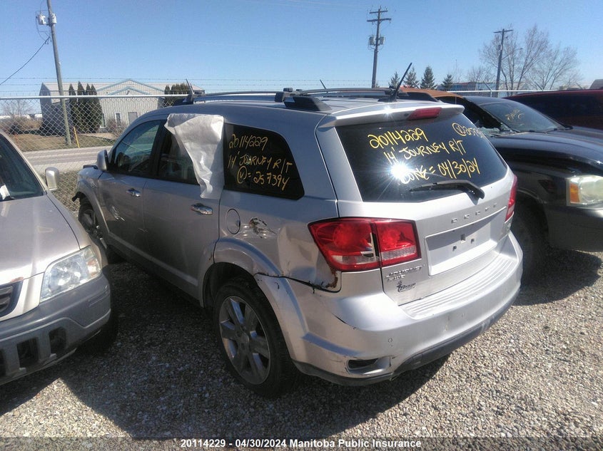 2014 Dodge Journey R/T VIN: 3C4PDDFG2ET257394 Lot: 20114229