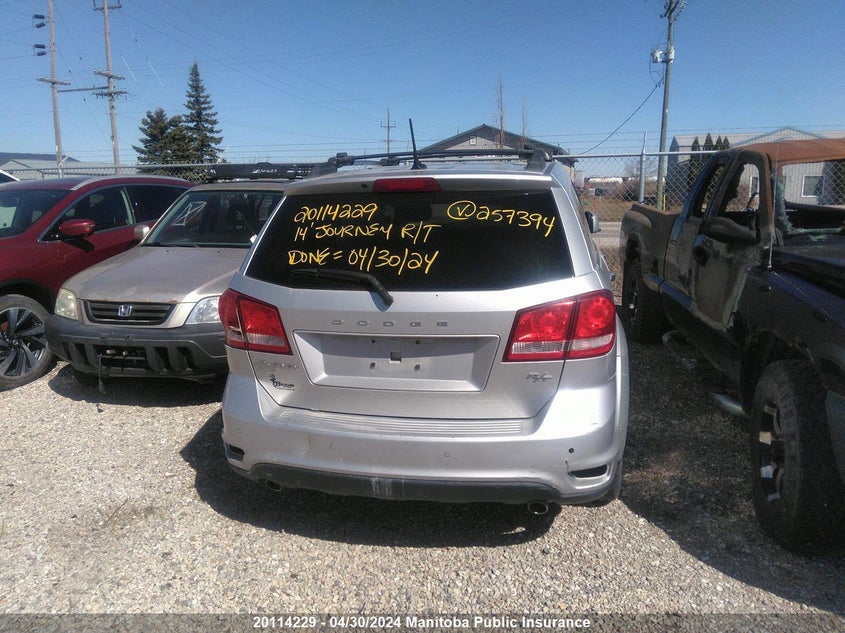 2014 Dodge Journey R/T VIN: 3C4PDDFG2ET257394 Lot: 20114229