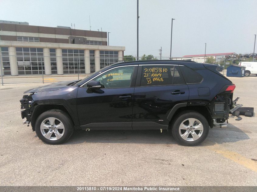 2021 Toyota Rav4 Xle Hybrid VIN: 2T3RWRFV6MW114468 Lot: 20115810