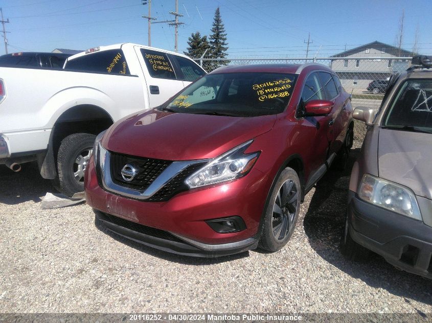 2018 Nissan Murano Platinum VIN: 5N1AZ2MH1JN166288 Lot: 20116252