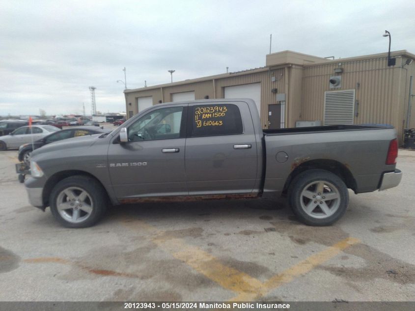 2011 Dodge Ram 1500 Big Horn Crew Cab VIN: 1D7RV1CT4BS610663 Lot: 20123943