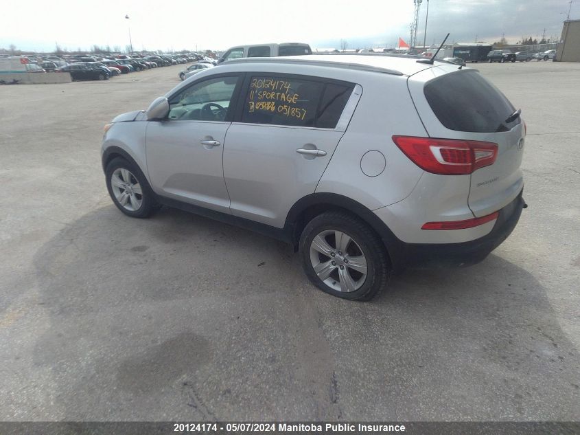 2011 Kia Sportage Ex VIN: KNDPC3A24B7051857 Lot: 20124174