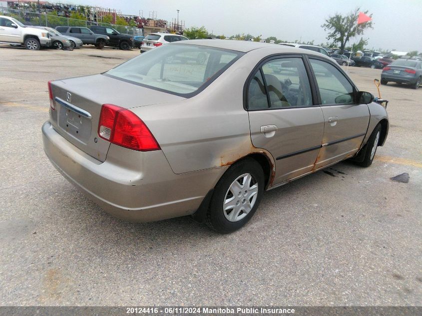 2003 Honda Civic Dx VIN: 2HGES16493H932702 Lot: 20124416