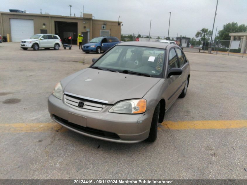 2003 Honda Civic Dx VIN: 2HGES16493H932702 Lot: 20124416