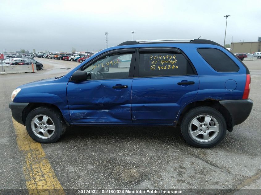 2007 Kia Sportage Lx VIN: KNDJF722X77406380 Lot: 20124932