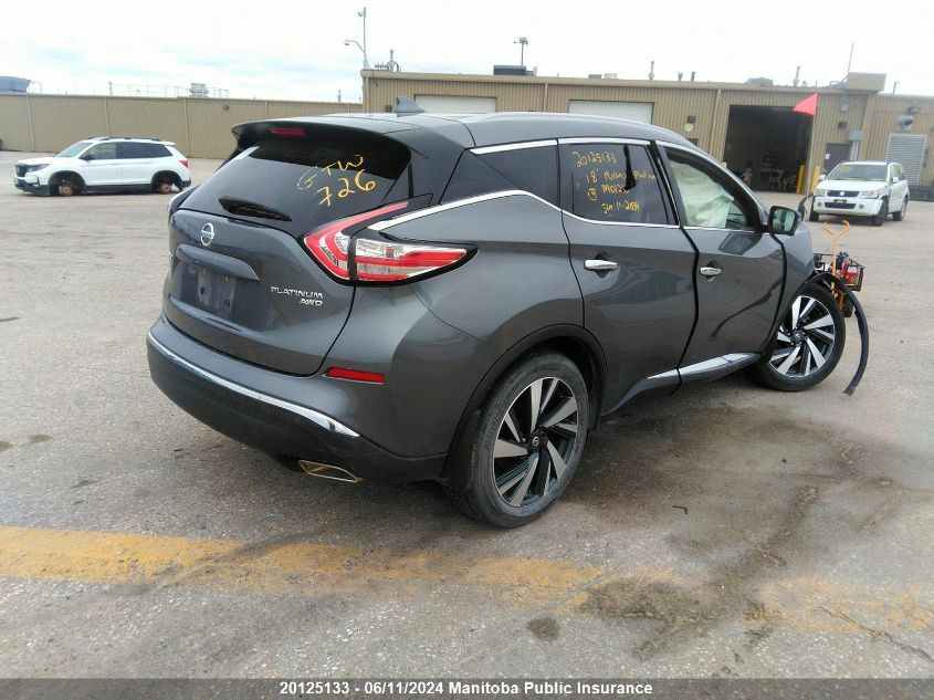 2018 Nissan Murano Platinum VIN: 5N1AZ2MH0JN101240 Lot: 20125133