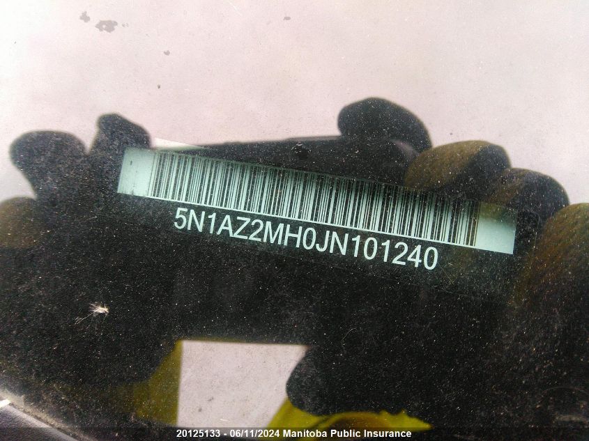 2018 Nissan Murano Platinum VIN: 5N1AZ2MH0JN101240 Lot: 20125133