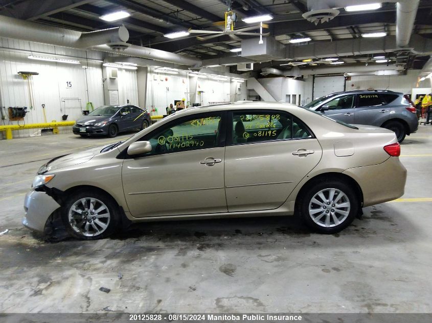 2009 Toyota Corolla Le VIN: 2T1BU40E09C081195 Lot: 20125828