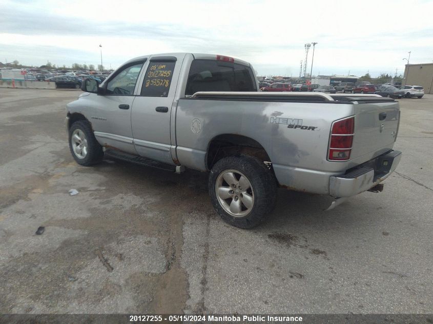 2005 Dodge Ram 1500 Quad Cab VIN: 1D7HU18D65J535278 Lot: 20127255