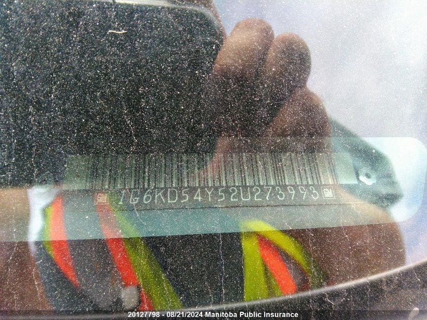 2002 Cadillac Deville VIN: 1G6KD54Y52U273993 Lot: 20127798