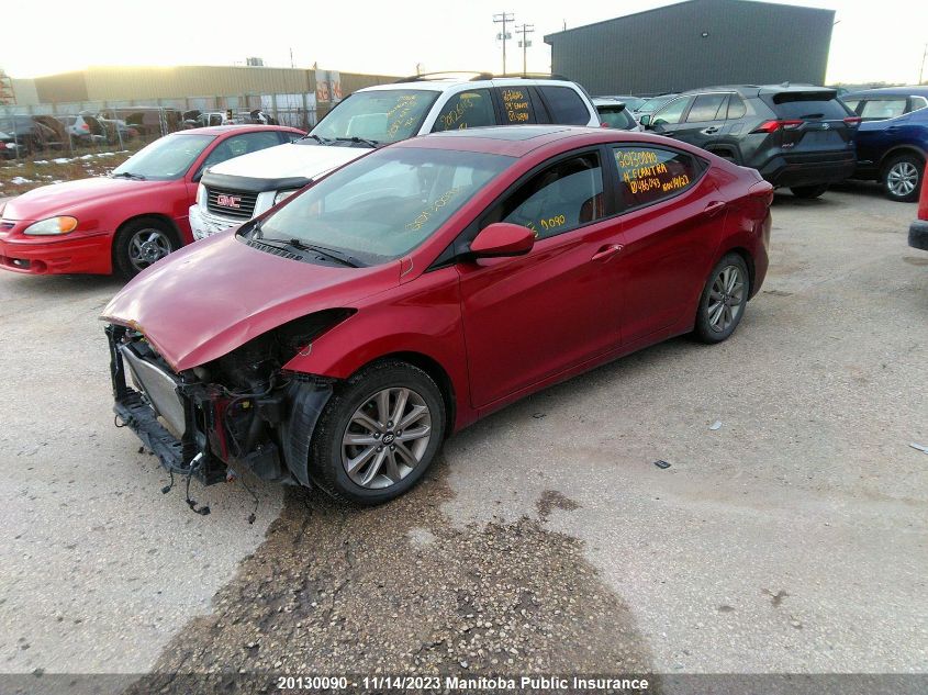 2014 Hyundai Elantra Gls VIN: 5NPDH4AE4EH486043 Lot: 20130090