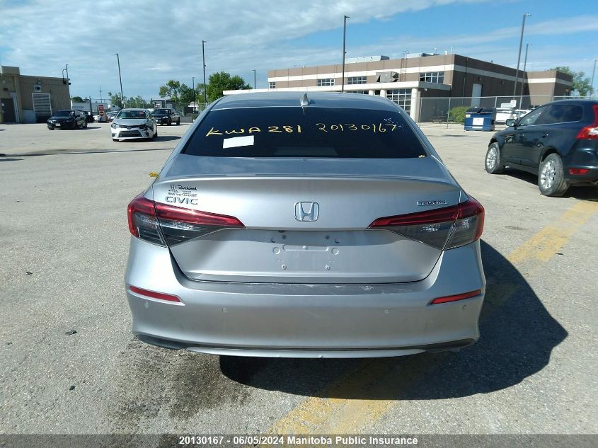 2022 Honda Civic Sedan Touring VIN: 2HGFE1F9XNH001507 Lot: 20130167