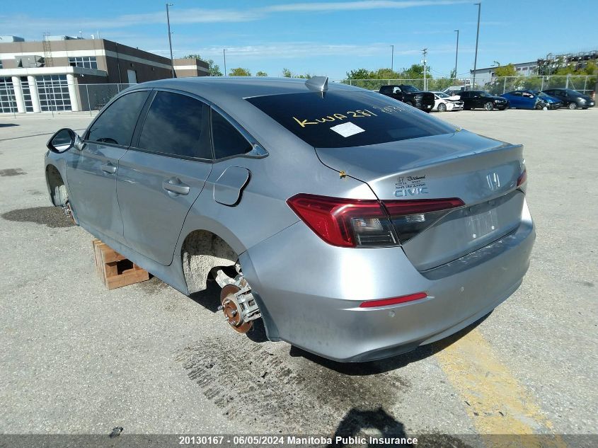 2022 Honda Civic Sedan Touring VIN: 2HGFE1F9XNH001507 Lot: 20130167