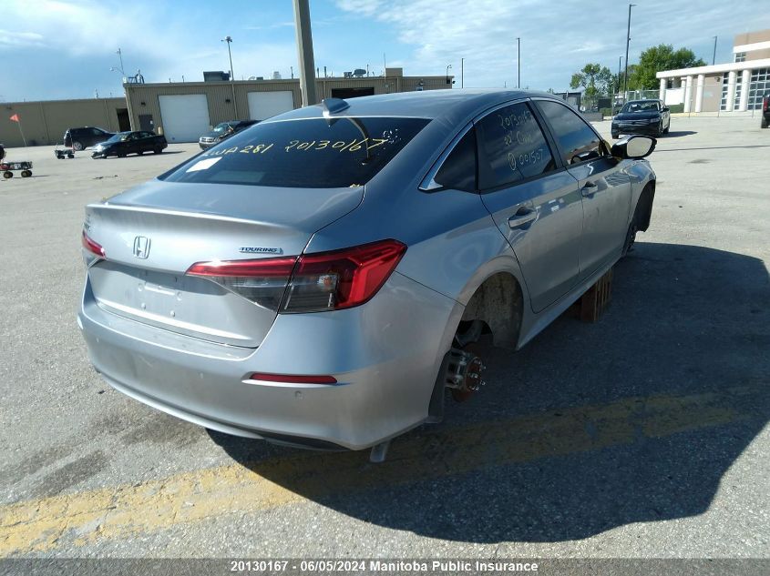 2022 Honda Civic Sedan Touring VIN: 2HGFE1F9XNH001507 Lot: 20130167