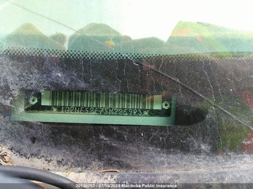 2005 Pontiac Grand Am Se VIN: 1G2NE52E75M225923 Lot: 20130752