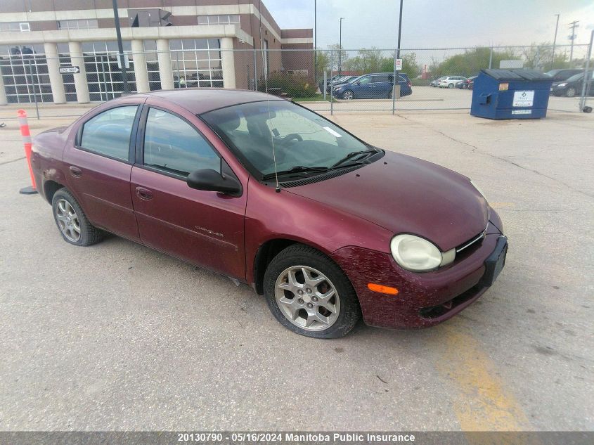 2001 Chrysler Neon Le VIN: 1C3ES46C61D291661 Lot: 20130790