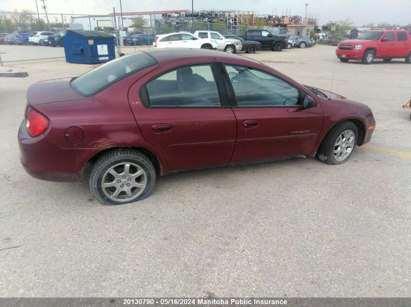 2001 Chrysler Neon Le VIN: 1C3ES46C61D291661 Lot: 20130790