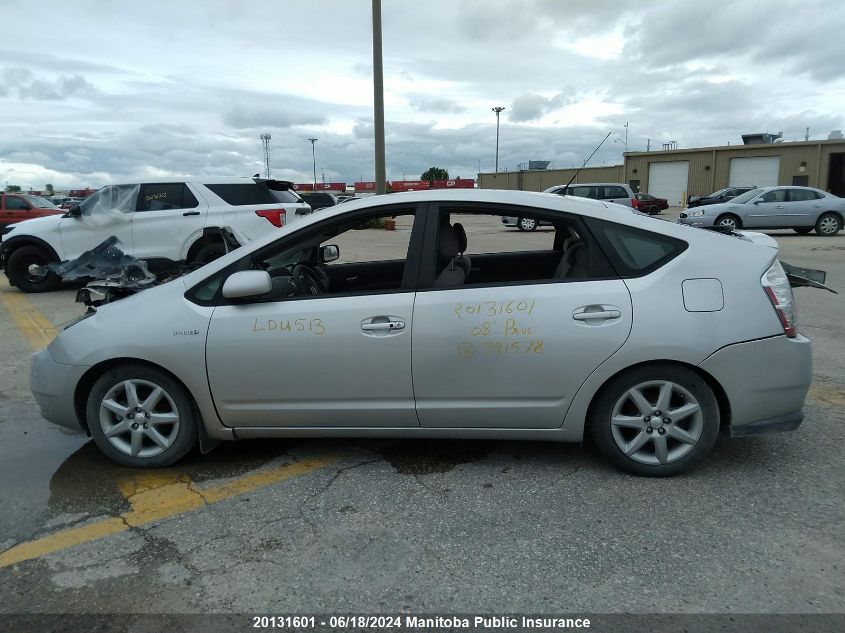 2008 Toyota Prius VIN: JTDKB20U387791578 Lot: 20131601