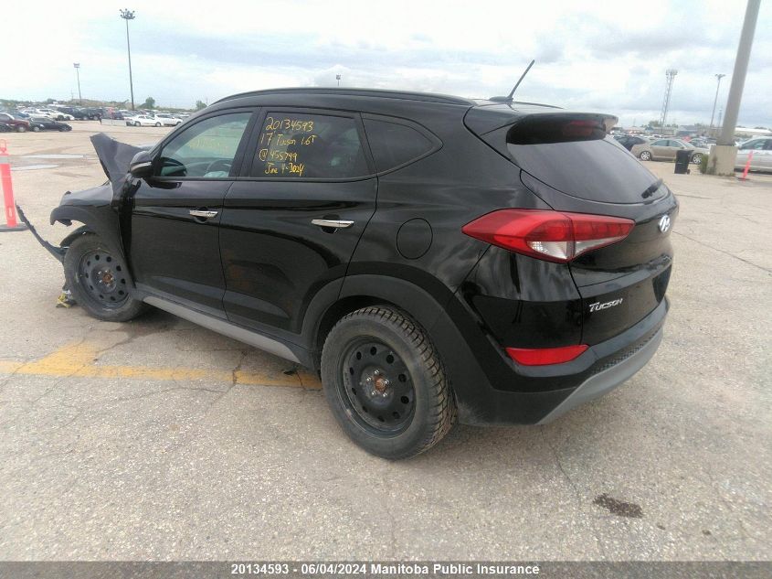 2017 Hyundai Tucson 1.6T VIN: KM8J3CA24HU455799 Lot: 20134593