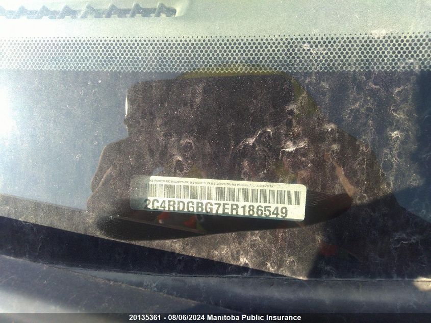 2014 Dodge Grand Caravan Sxt VIN: 2C4RDGBG7ER186549 Lot: 20135361