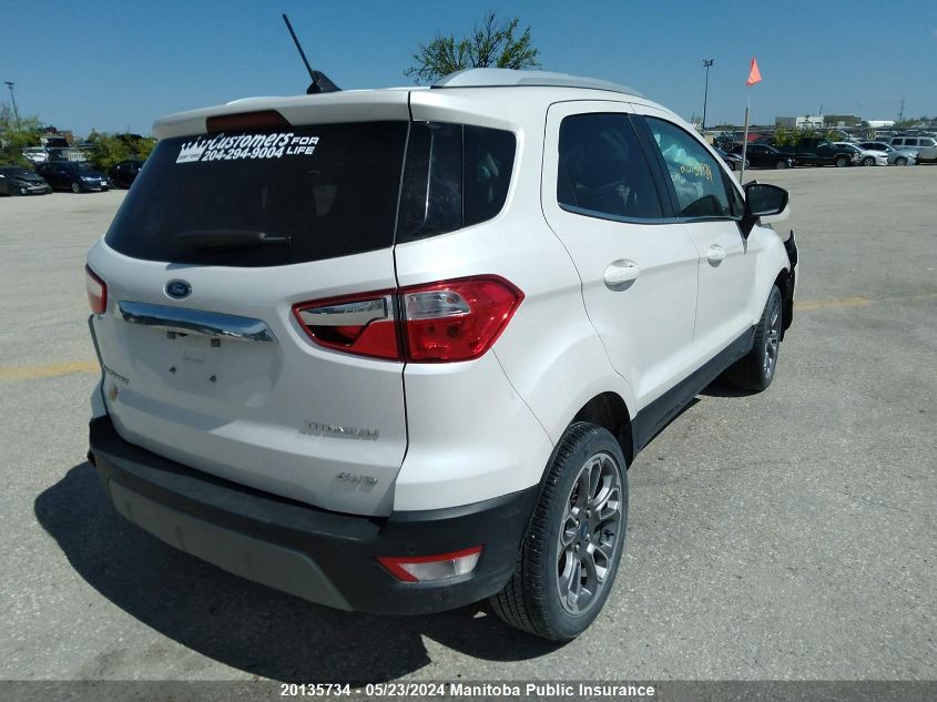 2019 Ford Ecosport Titanium VIN: MAJ6S3KL4KC310575 Lot: 20135734