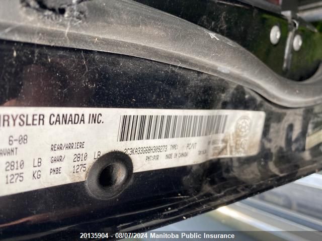 2008 Chrysler 300 Limited VIN: 2C3KA33G68H309273 Lot: 20135904