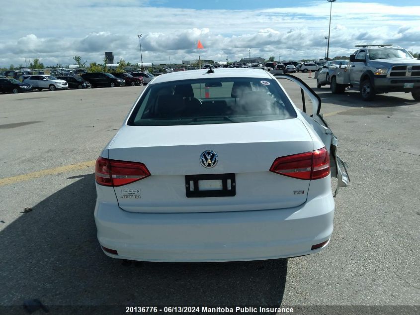 2015 Volkswagen Jetta 1.8 Tsi VIN: 3VWD07AJ7FM313762 Lot: 20136776