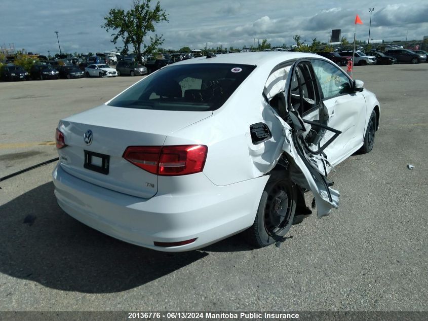 2015 Volkswagen Jetta 1.8 Tsi VIN: 3VWD07AJ7FM313762 Lot: 20136776