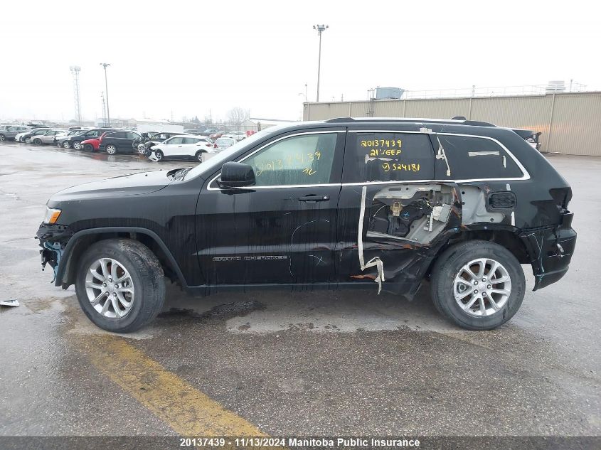 2021 Jeep Grand Cherokee Laredo VIN: 1C4RJFAG8MC524181 Lot: 20137439