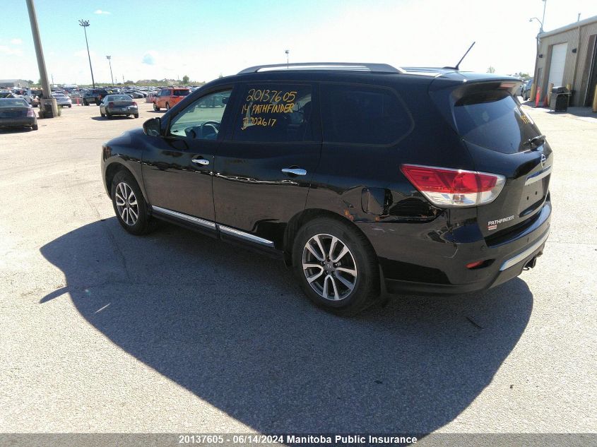 2014 Nissan Pathfinder Sl VIN: 5N1AR2MM4EC702617 Lot: 20137605