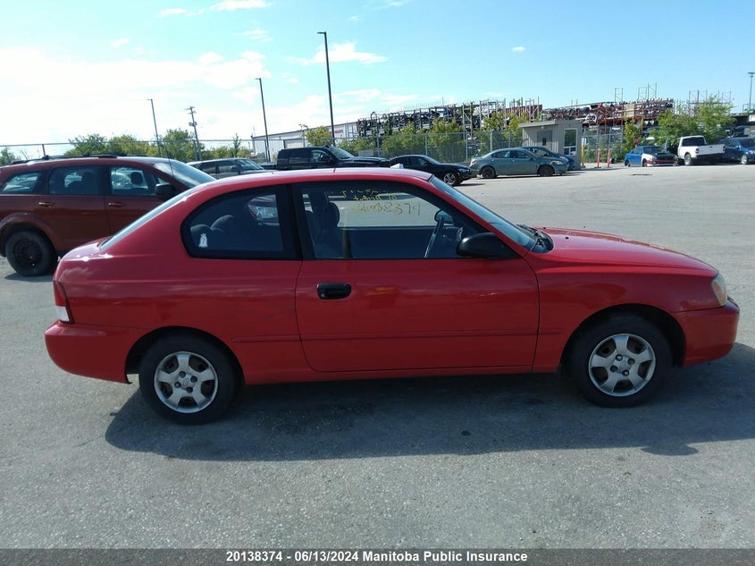 2001 Hyundai Accent Gs VIN: KMHCG35GX1U148680 Lot: 20138374