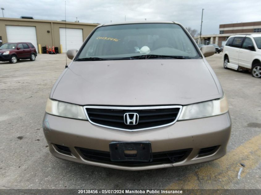 2003 Honda Odyssey Ex VIN: 2HKRL18623H011201 Lot: 20138456