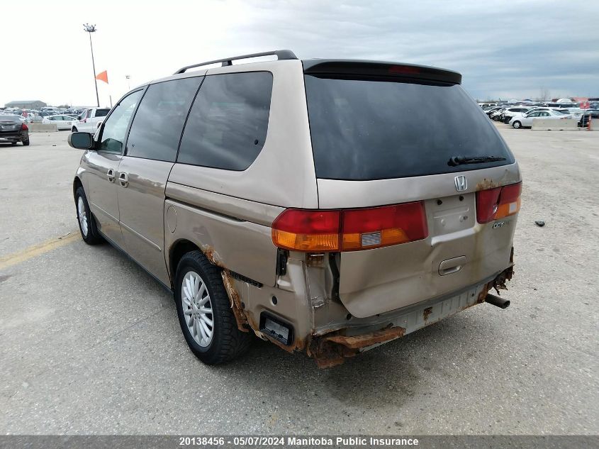 2003 Honda Odyssey Ex VIN: 2HKRL18623H011201 Lot: 20138456