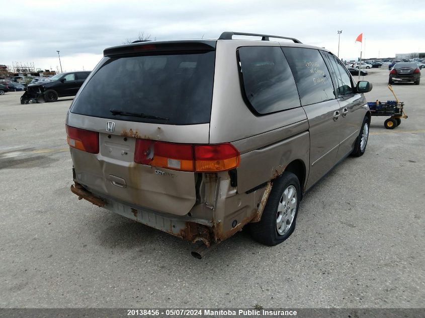 2003 Honda Odyssey Ex VIN: 2HKRL18623H011201 Lot: 20138456