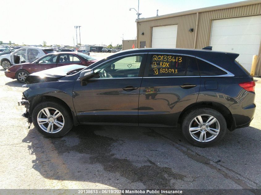 2013 Acura Rdx VIN: 5J8TB4H3XDL803093 Lot: 20138613