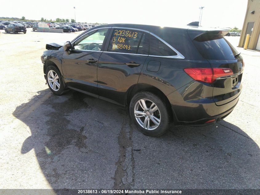 2013 Acura Rdx VIN: 5J8TB4H3XDL803093 Lot: 20138613