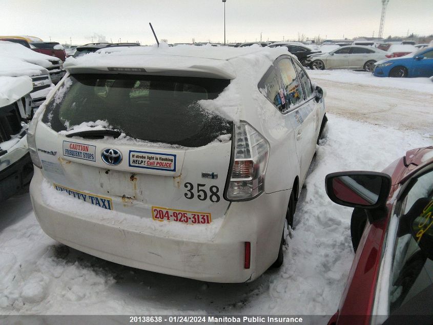 2012 Toyota Prius V VIN: JTDZN3EU6C3167729 Lot: 20138638