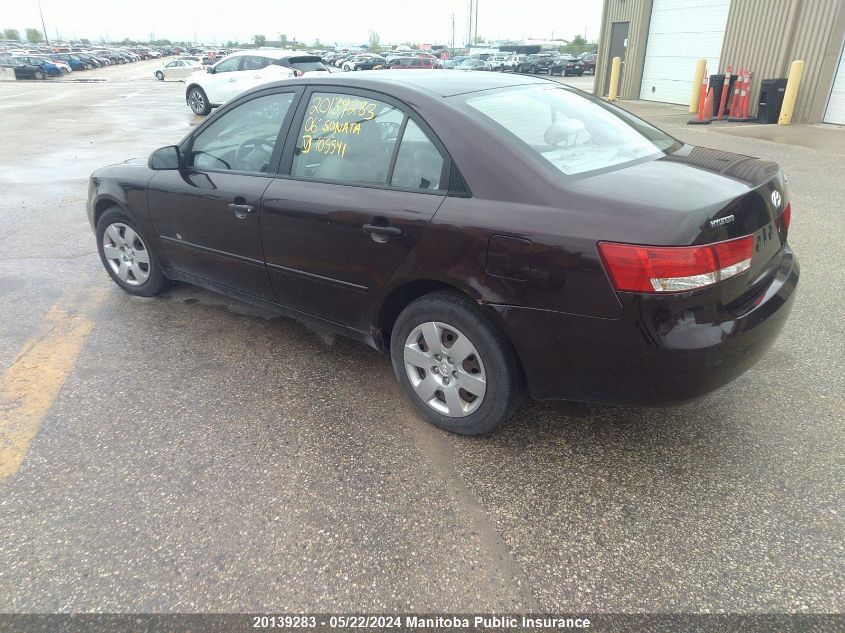 2006 Hyundai Sonata Gl VIN: KMHET46C36A105541 Lot: 20139283