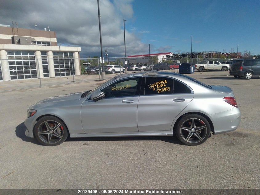 2016 Mercedes Benz C300W 4Matic VIN: 55SWF4KB6GU171005 Lot: 20139406