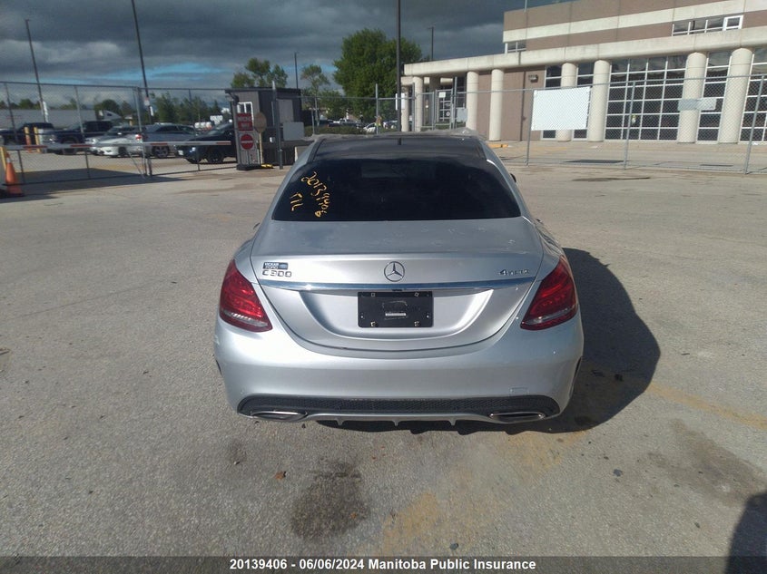 2016 Mercedes Benz C300W 4Matic VIN: 55SWF4KB6GU171005 Lot: 20139406