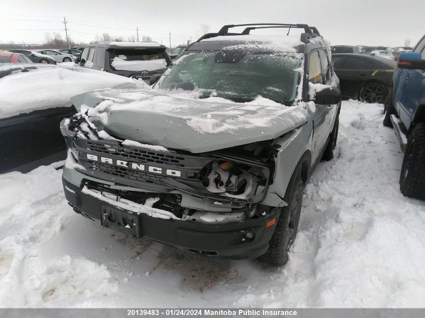 2022 Ford Bronco Sport Badlands VIN: 3FMCR9D92NRD32959 Lot: 20139483