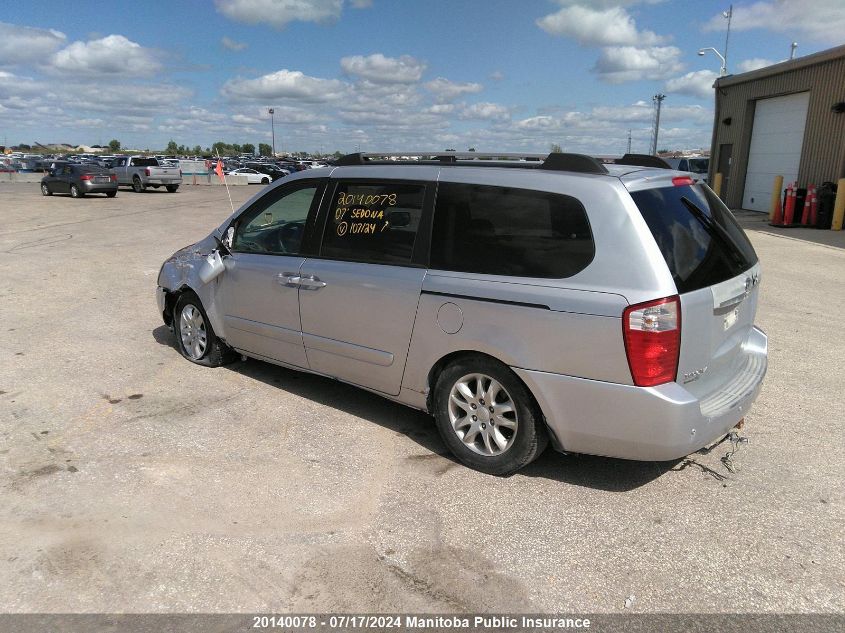 2007 Kia Sedona Ex VIN: KNDMB233876107124 Lot: 20140078