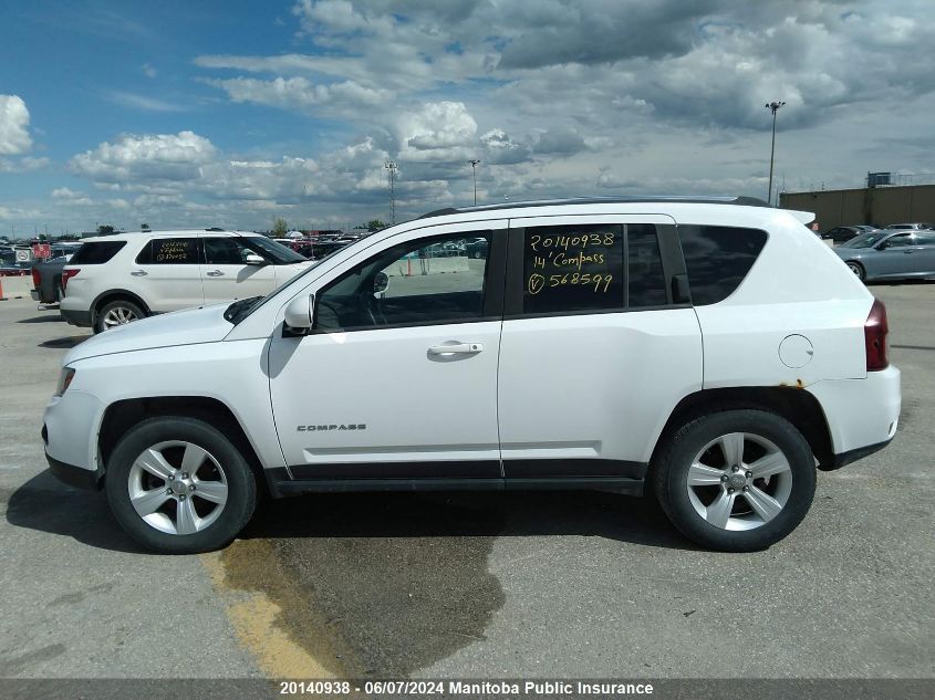 2014 Jeep Compass North VIN: 1C4NJDAB6ED568599 Lot: 20140938