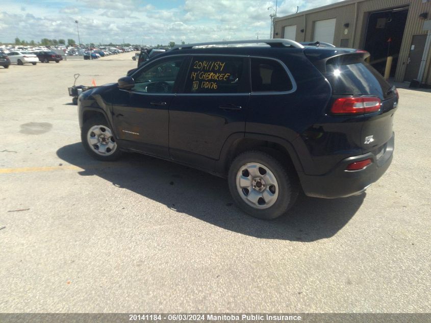 2014 Jeep Cherokee Limited VIN: 1C4PJMDB3EW170176 Lot: 20141184