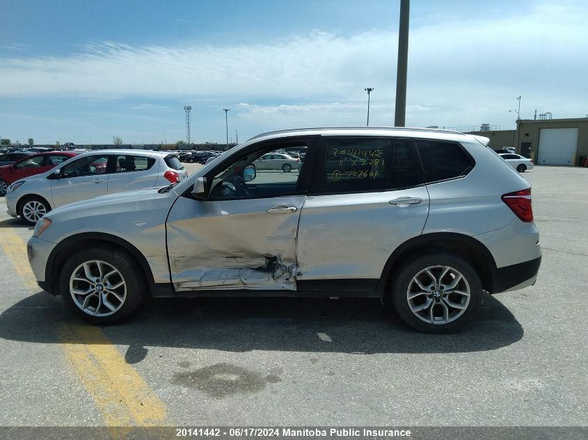 2011 BMW X3 28I VIN: 5UXWX5C56BL707601 Lot: 20141442